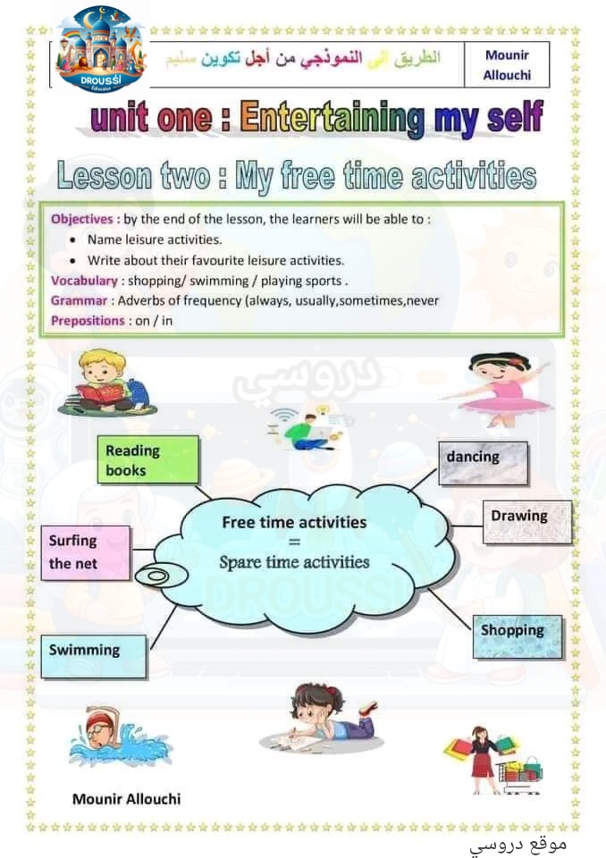 درس My free time activities