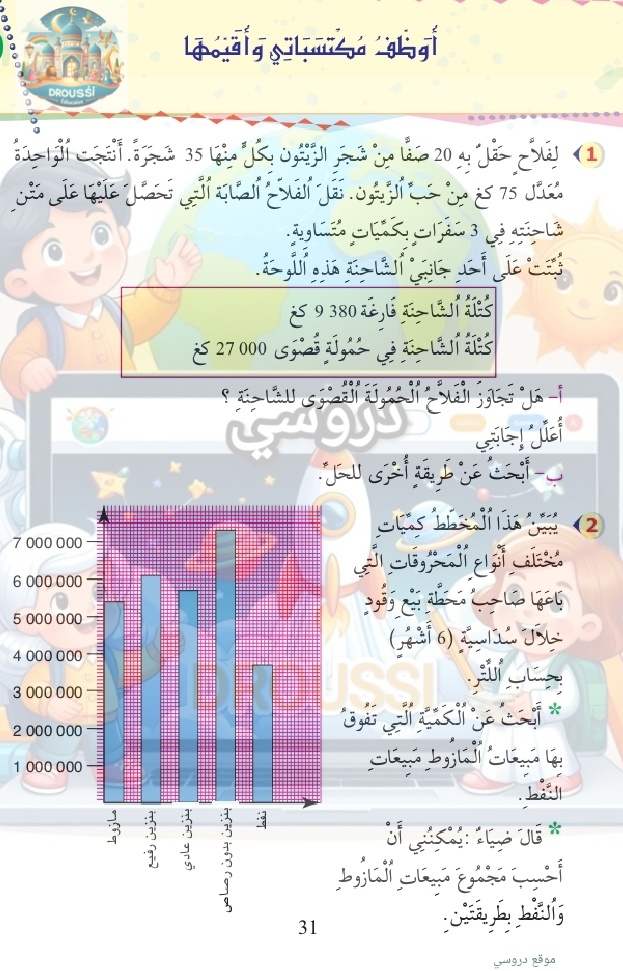 اصلاح كتاب الرياضيات سنة خامسة صفحة 31