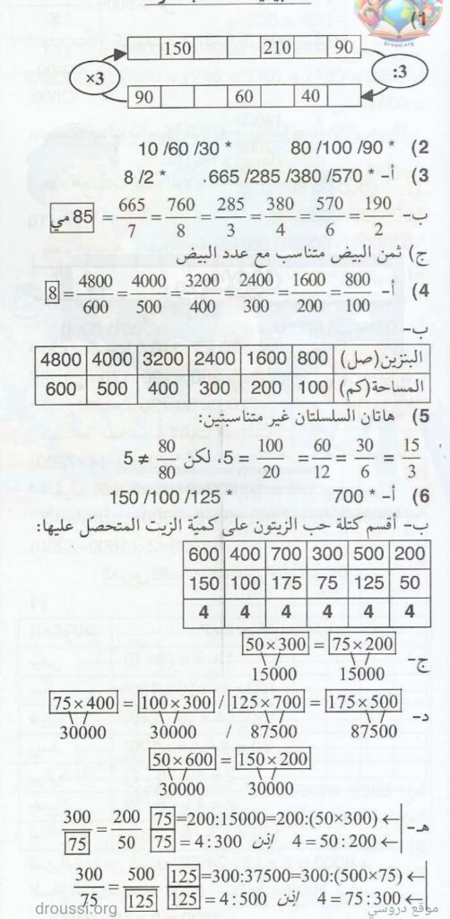 اصلاح كتاب الرياضيات سنة خامسة صفحة 66 و 67 الكتاب المدرسي